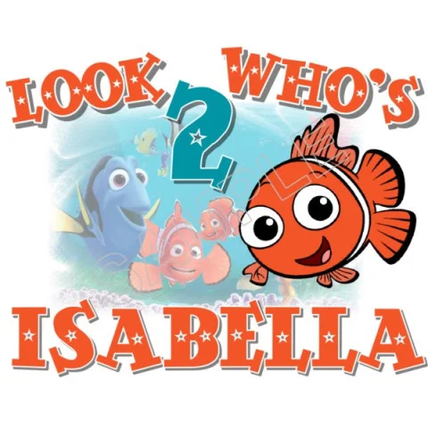 Finding Nemo Birthday Personalized Custom DTF Iron on Transfer - Ready to Press #46 Finding Nemo Birthday Personalized Custom DTF Iron on Transfer - Ready to Press #46
