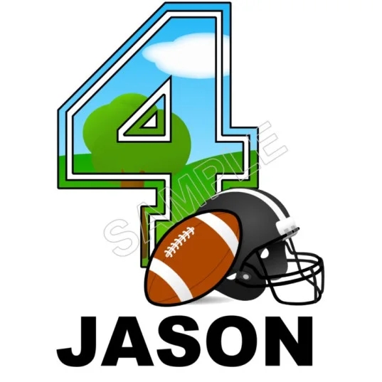 Football Birthday Personalized Custom DTF Iron on Transfer - Ready to Press #1 Football Birthday Personalized Custom DTF Iron on Transfer - Ready to Press #1
