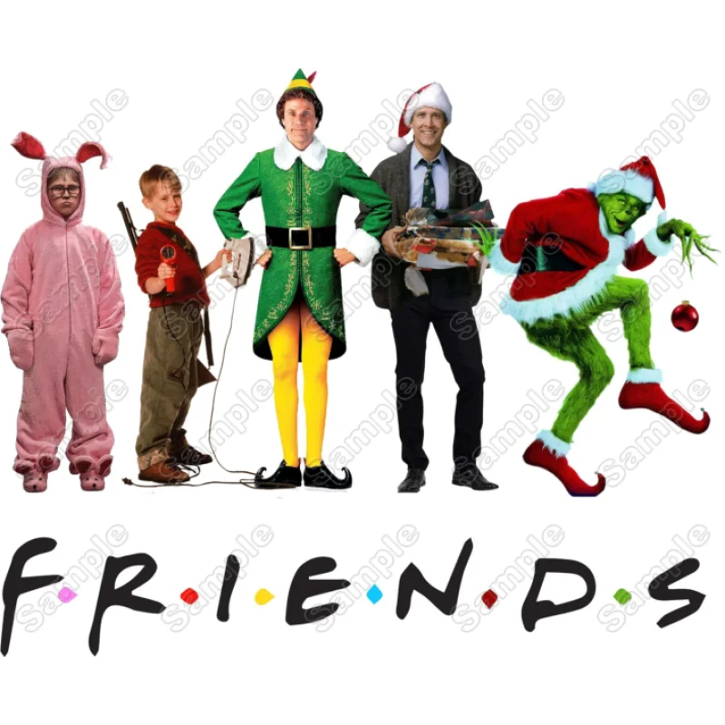 Friends Grinch Christmas DTF Iron on Transfer - Ready to Press #1 Friends Grinch Christmas DTF Iron on Transfer - Ready to Press #1