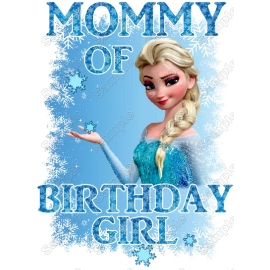 Frozen Family Member Birthday DTF Iron on Transfer - Ready to Press Frozen Family Member Birthday DTF Iron on Transfer - Ready to Press