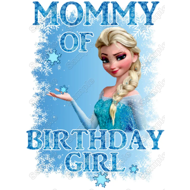 Frozen Family Member Birthday DTF Iron on Transfer - Ready to Press Frozen Family Member Birthday DTF Iron on Transfer - Ready to Press