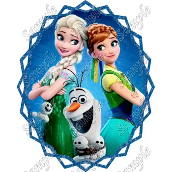 Frozen Fever Anna Elsa  DTF Iron on Transfer  - Ready to Press  #4