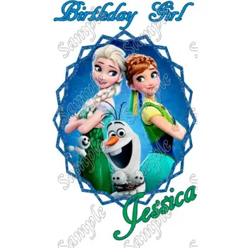 Frozen Fever  Birthday Girl Personalized  Custom  DTF Iron on Transfer - Ready to Press #2