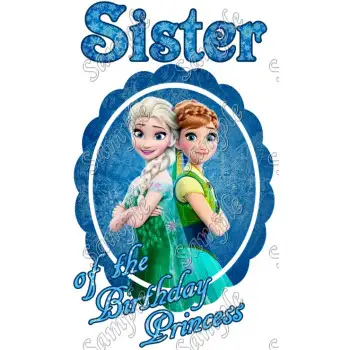 Frozen Fever  Birthday  Personalized  Custom  DTF Iron on Transfer - Ready to Press #1