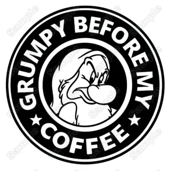 GRUMPY BEFORE MY COFFEE  Iron On Transfer Vinyl HTV
