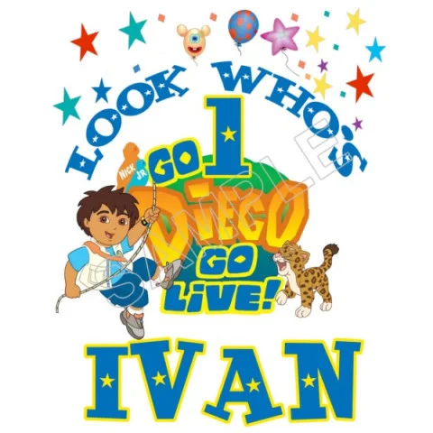 Go Diego Go Birthday Personalized Custom DTF Iron on Transfer - Ready to Press #80 Go Diego Go Birthday Personalized Custom DTF Iron on Transfer - Ready to Press #80