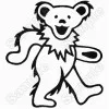 Grateful Dead Bear Iron On Transfer Vinyl HTV Grateful Dead Bear Iron On Transfer Vinyl HTV