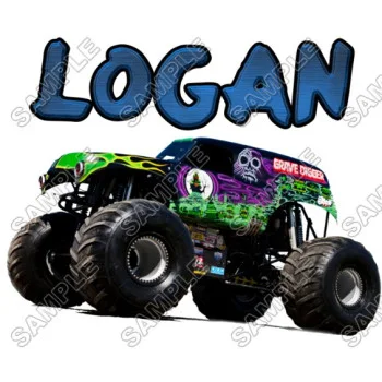 Grave Digger Monster Truck Personalized  Custom  DTF Iron on Transfer - Ready to Press #31