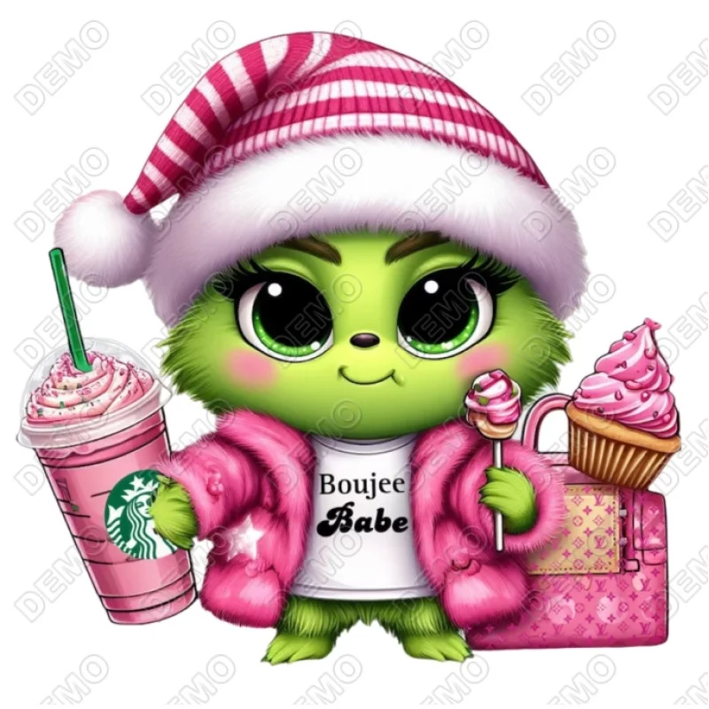 Grinch Baby Christmas DTF Iron on Transfer - Ready to Press Grinch Baby Christmas DTF Iron on Transfer - Ready to Press