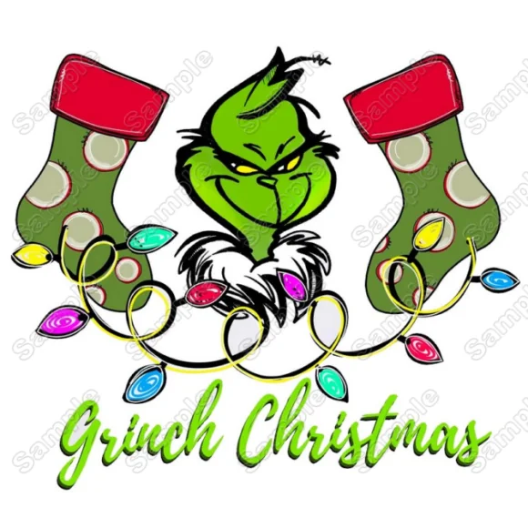 Grinch Christmas DTF Iron on Transfer - Ready to Press #1C Grinch Christmas DTF Iron on Transfer - Ready to Press #1C