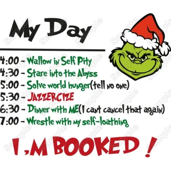 Grinch Christmas  My Day DTF Iron on Transfer - Ready to Press #1