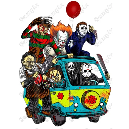 Halloween Characters Freddy Krueger DTF Heat Iron on Transfer Halloween Characters Freddy Krueger DTF Heat Iron on Transfer