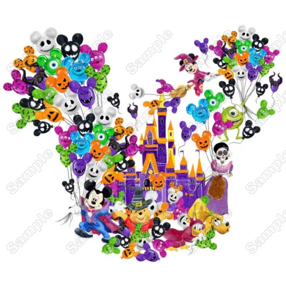 Halloween Mickey Mouse Disney Magic Kingdom DTF Iron on Transfer Halloween Mickey Mouse Disney Magic Kingdom DTF Iron on Transfer