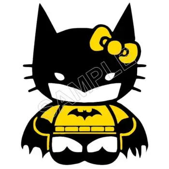 Hello Kitty Batman DTF Iron on Transfer - Ready to Press #59