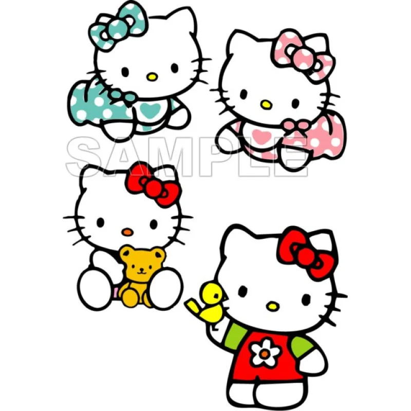 Hello Kitty DTF Iron on Transfer - Ready to Press #2 Hello Kitty DTF Iron on Transfer - Ready to Press #2