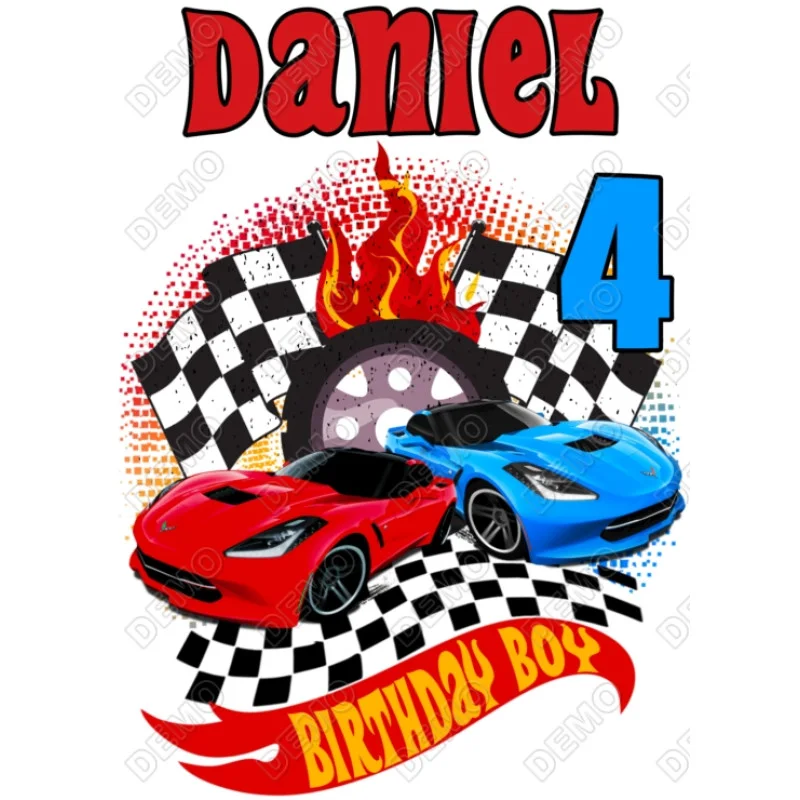 Hot Wheels Birthday Custom DTF Iron on Transfer - Ready to Press Hot Wheels Birthday Custom DTF Iron on Transfer - Ready to Press