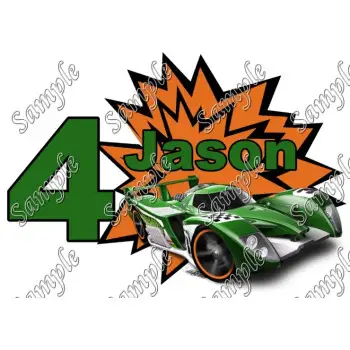 Hot Wheels Custom Personalized  DTF Iron on Transfer - Ready to Press #91