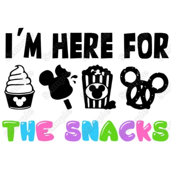 I'm  Here For The Snacks DTF Iron on Transfer - Ready to Press 