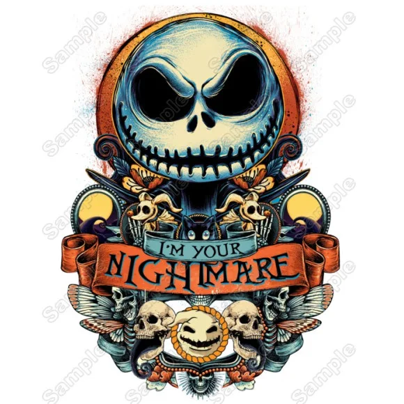 Jack Skellington  The Nightmare Before Christmas  DTF Heat Iron On Transfer #3