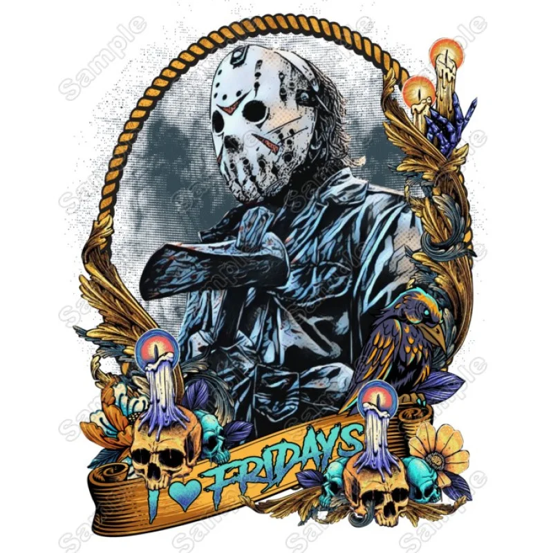 Jason Friday the 13th DTF Heat Iron On Transfer Jason Friday the 13th DTF Heat Iron On Transfer