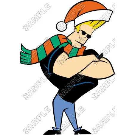 Johnny Bravo Santa DTF Iron on Transfer - Ready to Press #3 Johnny Bravo Santa DTF Iron on Transfer - Ready to Press #3