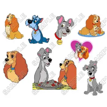 Lady and the Tramp DTF Iron on Transfer  - Ready to Press  #9