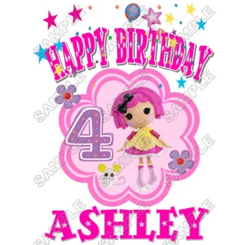 Lalaloopsy Birthday Personalized Custom DTF Iron on Transfer - Ready to Press #2