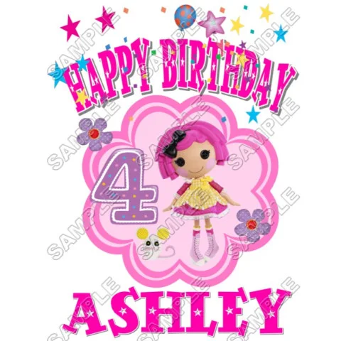 Lalaloopsy Birthday Personalized Custom DTF Iron on Transfer - Ready to Press #2 Lalaloopsy Birthday Personalized Custom DTF Iron on Transfer - Ready to Press #2