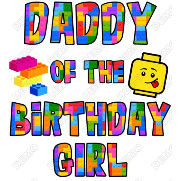 Lego Building Blocks Custom Text DTF Iron on Transfer #1 Lego Building Blocks Custom Text DTF Iron on Transfer #1