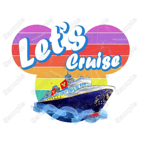 Lets Cruise Disney DTF Heat Iron on Transfer - Ready to Press Lets Cruise Disney DTF Heat Iron on Transfer - Ready to Press