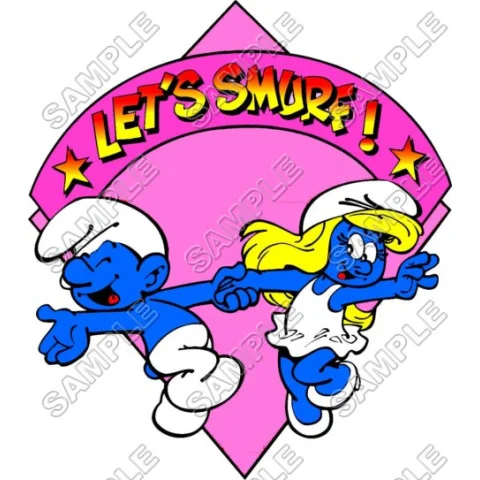 Lets Smurf DTF Iron on Transfer - Ready to Press #24 Lets Smurf DTF Iron on Transfer - Ready to Press #24