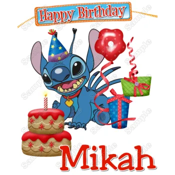 Lilo & Stitch  Birthday  Personalized  Custom  DTF Iron on Transfer - Ready to Press #2