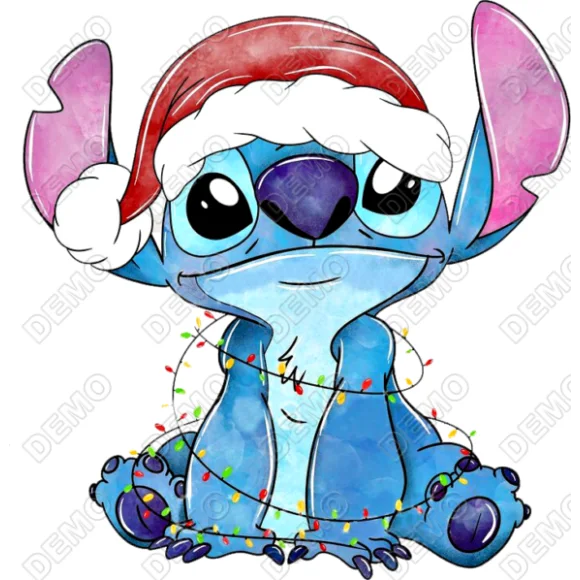 Lilo & Stitch Christmas DTF Heat Iron on Transfer #2 Lilo & Stitch Christmas DTF Heat Iron on Transfer #2