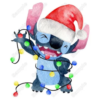 Lilo & Stitch  Christmas  DTF Heat Iron on Transfer - Ready to Press 