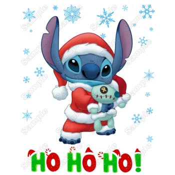 Lilo & Stitch Christmas DTF Iron on Transfer - Ready to Press #3A