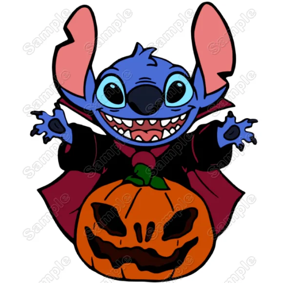 Lilo & Stitch Halloween DTF Iron on Transfer - Ready to Press #111 Lilo & Stitch Halloween DTF Iron on Transfer - Ready to Press #111