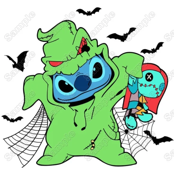 Lilo and Stitch Halloween DTF Heat Iron on Transfer Lilo and Stitch Halloween DTF Heat Iron on Transfer