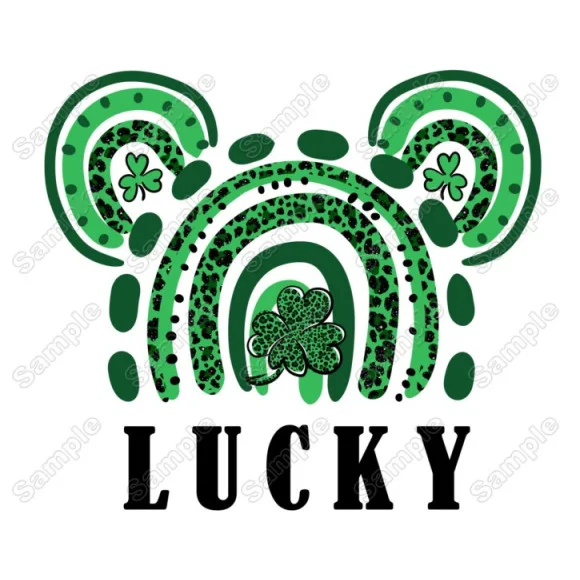 Lucky Mickey Ears Heat Iron on Transfer - Ready to Press Lucky Mickey Ears Heat Iron on Transfer - Ready to Press