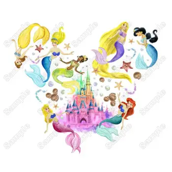 Magic Kingdom Disney Princess  Heat  Iron on Transfer - Ready to Press 