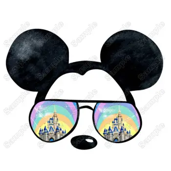 Magic Kingdom Mickey Ears Heat  Iron on Transfer  - Ready to Press  #1