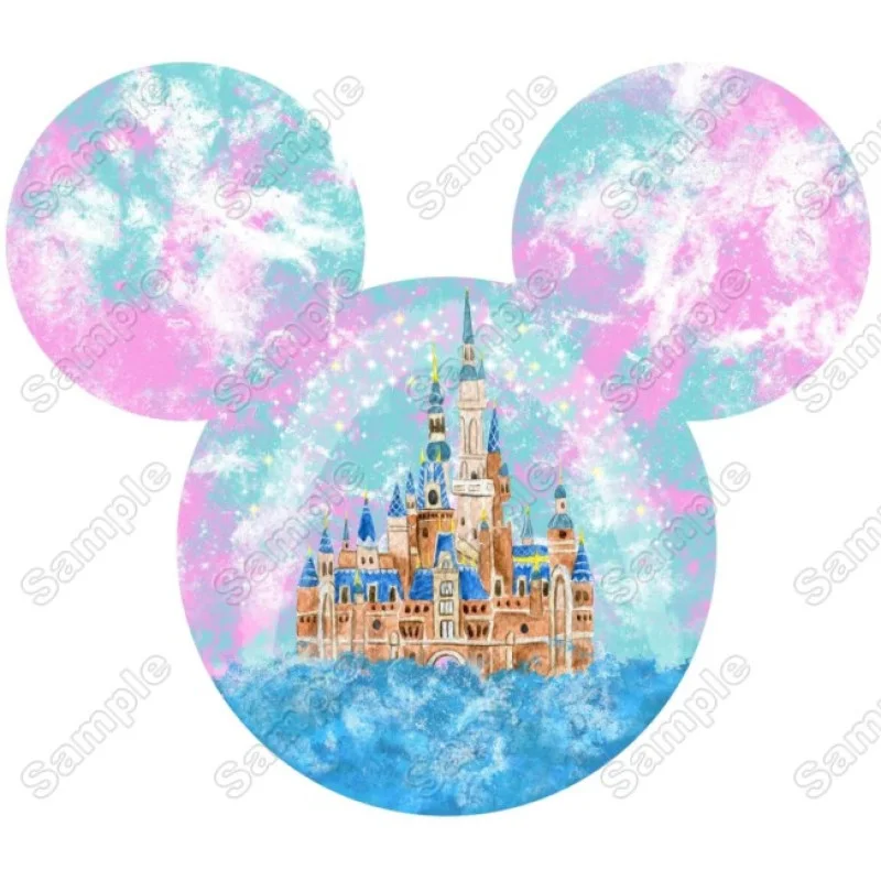 Magic Kingdom Mickey Head DTF Heat Iron on Transfer - Ready to Press #1 Magic Kingdom Mickey Head DTF Heat Iron on Transfer - Ready to Press #1