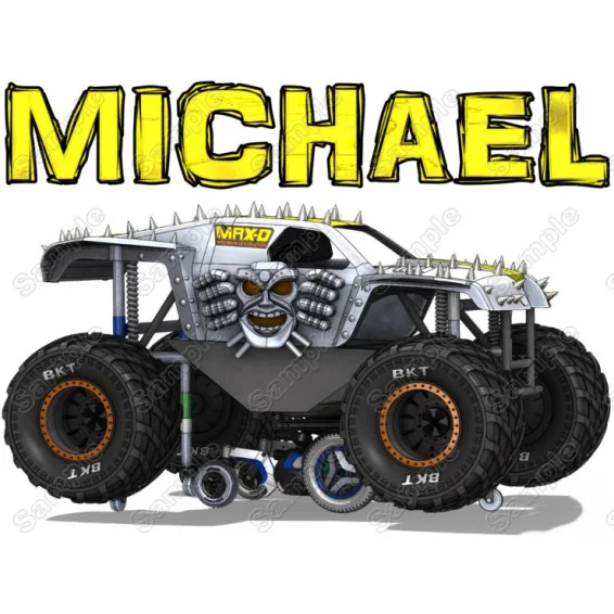 Maximum Destruction Monster Truck Personalized  Custom  DTF Iron on Transfer - Ready to Press
