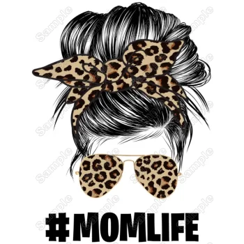 Messy Bun  MomLife DTF Iron on Transfer - Ready to Press 