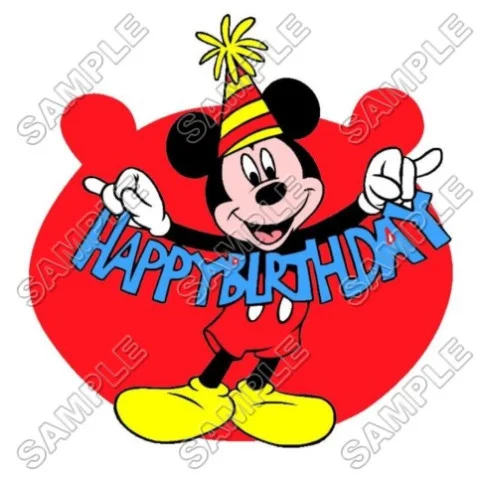 Mickey Mouse Birthday DTF Iron on Transfer - Ready to Press #26 Mickey Mouse Birthday DTF Iron on Transfer - Ready to Press #26