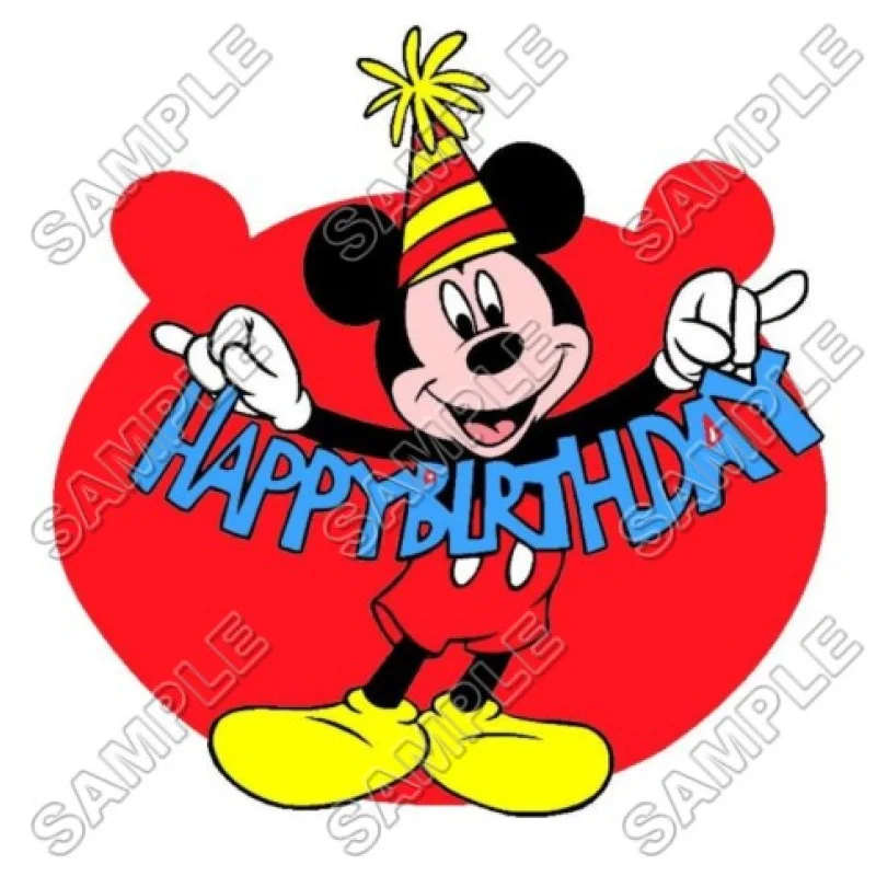 Mickey Mouse Birthday DTF Iron on Transfer - Ready to Press #26 Mickey Mouse Birthday DTF Iron on Transfer - Ready to Press #26