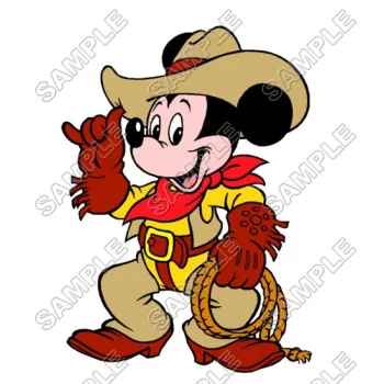 Mickey Mouse Cowboy DTF Iron on Transfer - Ready to Press #3