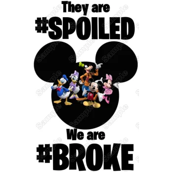 Mickey Mouse Disney Vacation  #Broke  DTF Iron on Transfer  - Ready to Press 