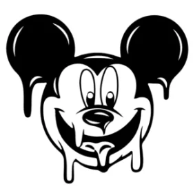 Mickey Mouse  Dripping Iron On Transfer Vinyl HTV