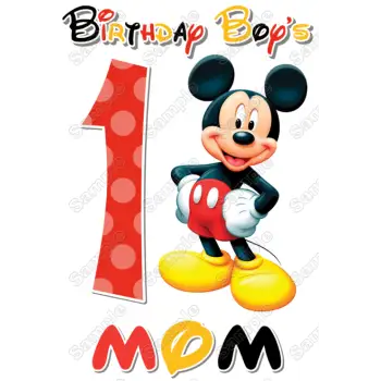 Mickey Mouse  Family Member  Birthday  Custom DTF Iron on Transfer 