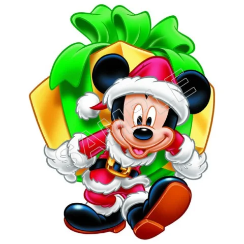 Mickey Mouse Santa Christmas  DTF Iron on Transfer - Ready to Press #46